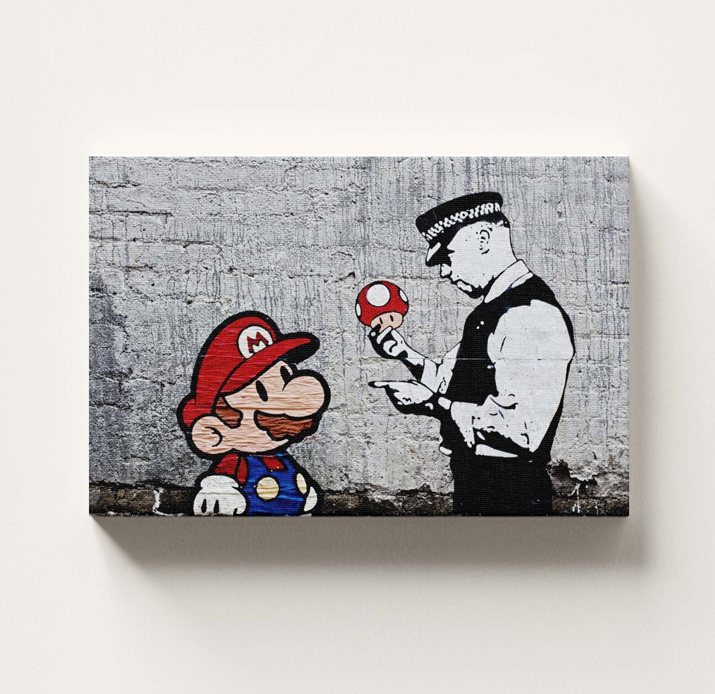 Tableau Personnage: Mario Banksy