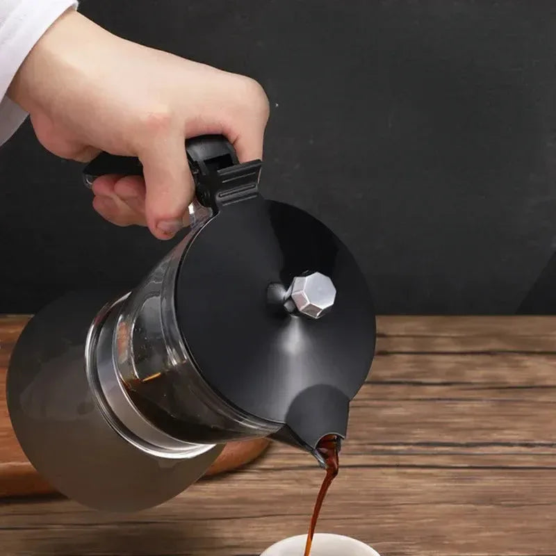 Cafetière Ancienne et Élégante en Acier Inoxydable