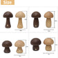 Lampe de table champignon vintage en bois