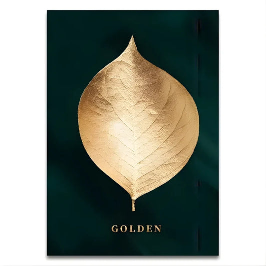 Tableau Fleur: FEUILLE D'OR