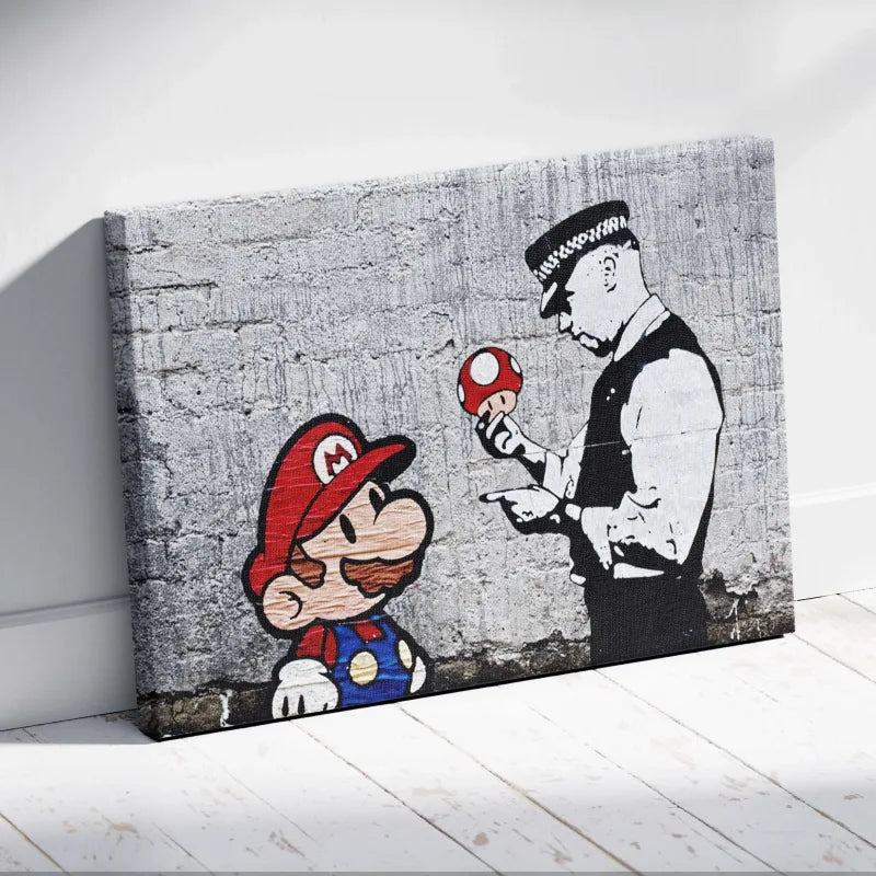 Tableau Personnage: Mario Banksy