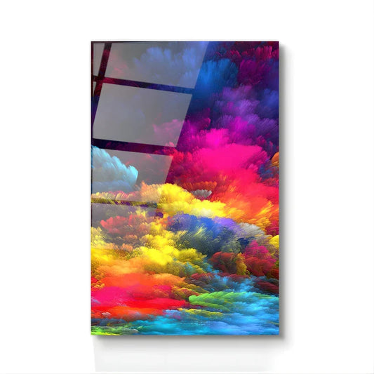 Tableau Paysage: Explosion arc-en-ciel