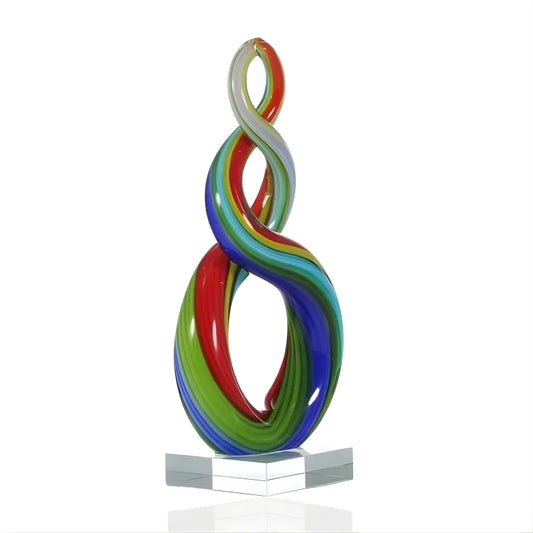 Sculpture Contemporaine  Multicolore de Verre